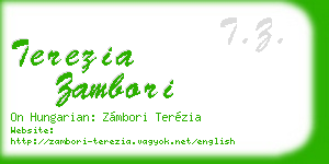 terezia zambori business card