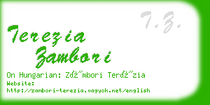 terezia zambori business card